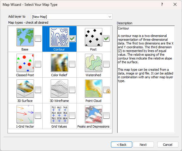 GS - Map Wizard - Select Your Map Type